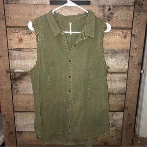Sleeveless Shirt- Free People - Size Medium